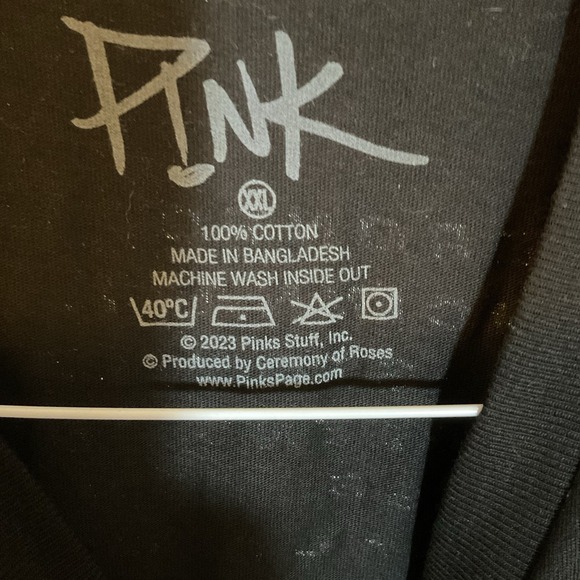 Pink Concert Tour 2023 Short Sleeve T-shirt Black Size‎ XXL - Picture 3 of 5
